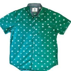 MBX Shirt Button Down Kiss Me I'm Irish Green L